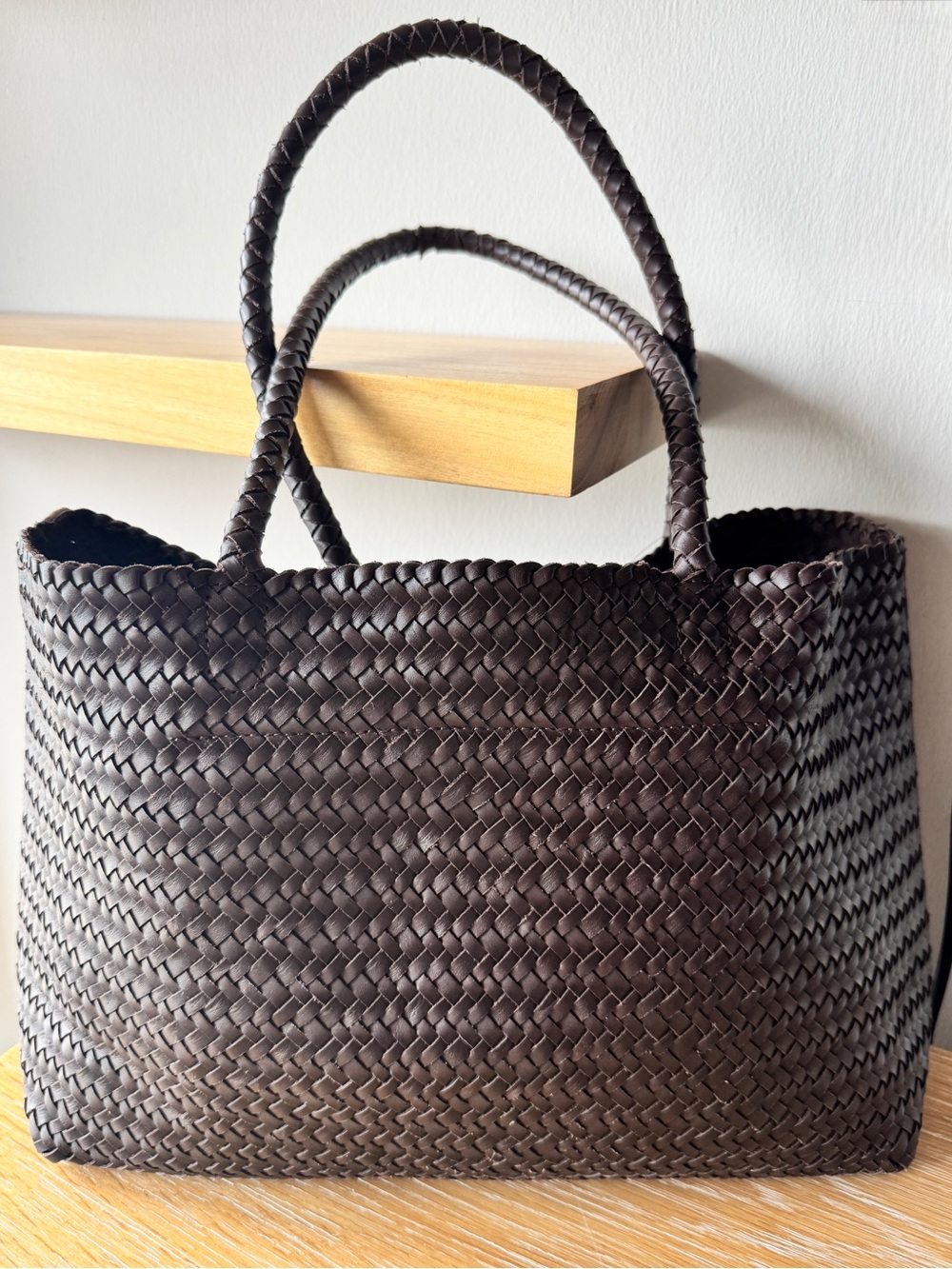 NWT! | MADEWELL The Signature Woven Tote in Coffee Bean | 100% Leather | NP318 - Picture 3 of 16